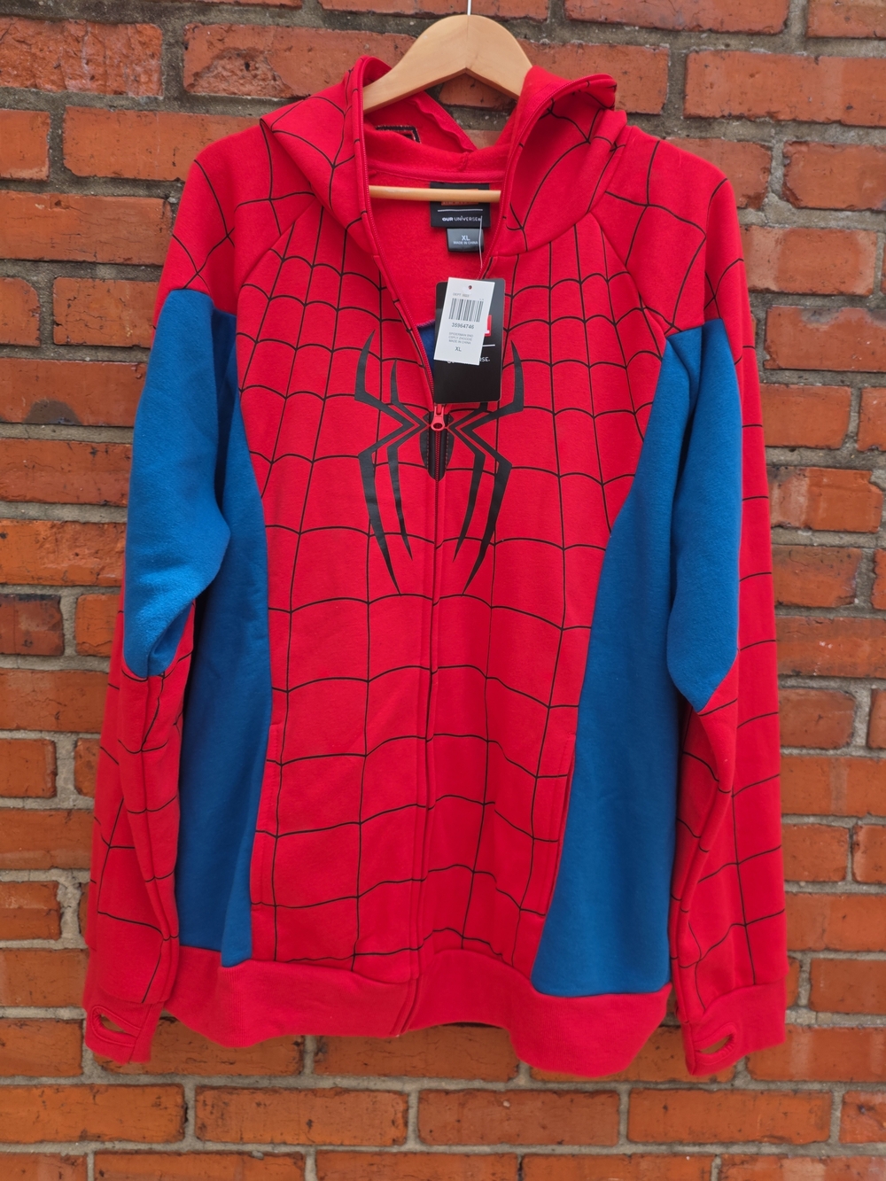 Our Universe Marvel Spider-Man: Brand New Day Spider-Man Hoodie XL NWT (Z)